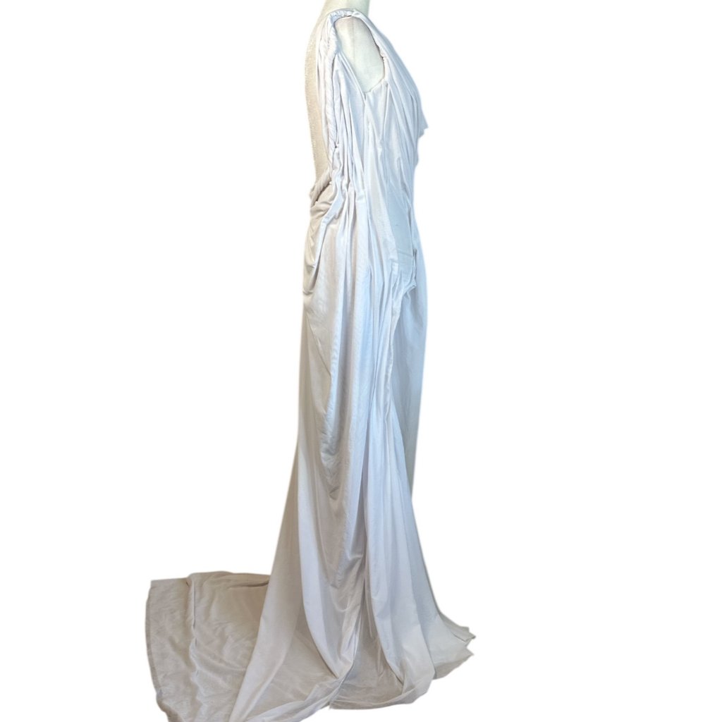 Di Petsa For Fwrd Gown In White X-Small New Womens Wetlook Bridal Maxi Dress — image 6 of 8